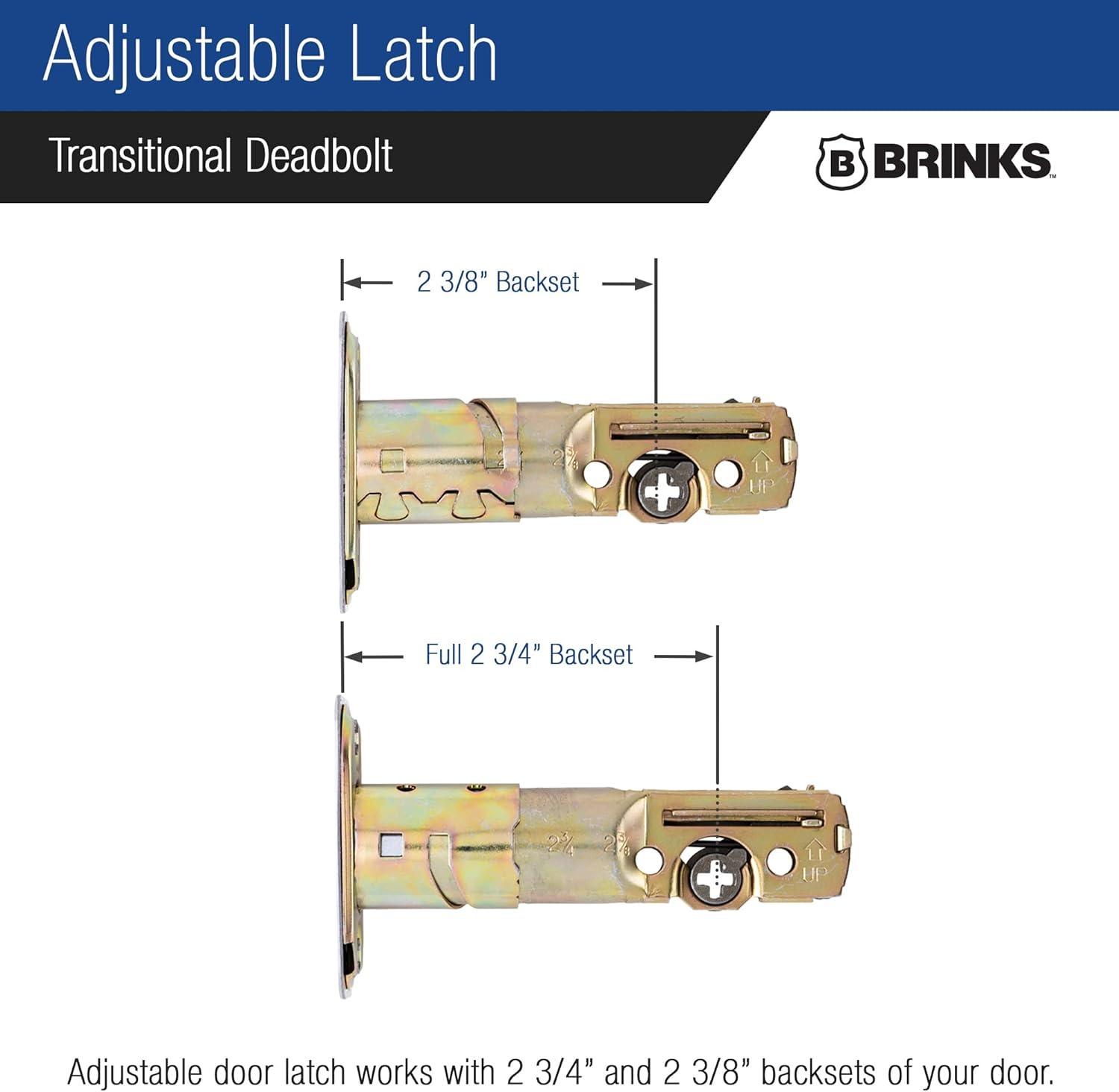 Brinks E2401 Raleigh Single Cylinder Keyed Entry Deadbolt From The Transitional Collection