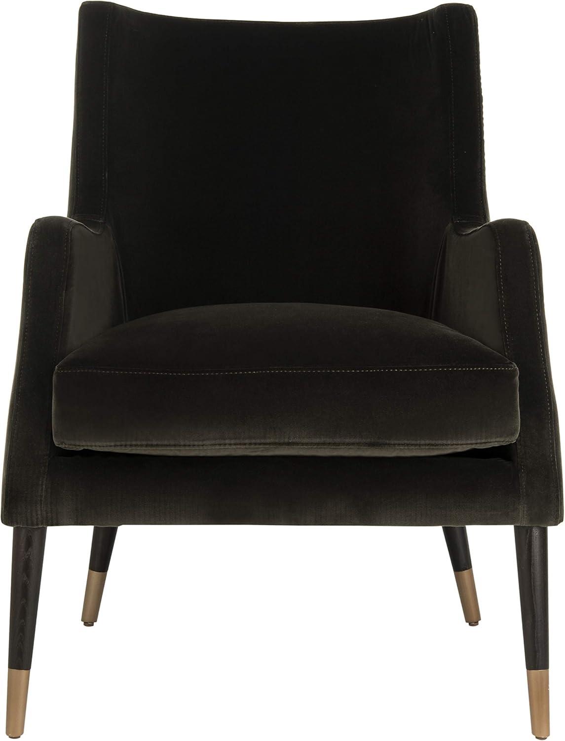 Sicily Velvet Arm Chair - Shale - Safavieh