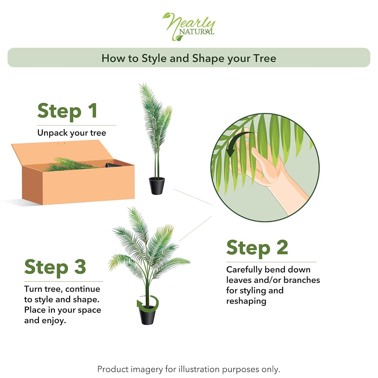 Nearly Natural 3-ft Paradise Palm Artificial Tree