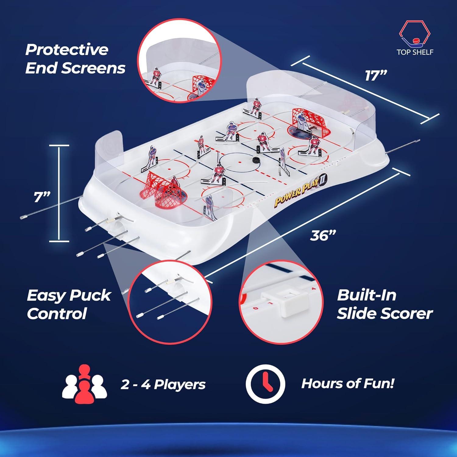 TOP SHELF Power Play 2: Ultimate Table Hockey Game - 36" x 17"