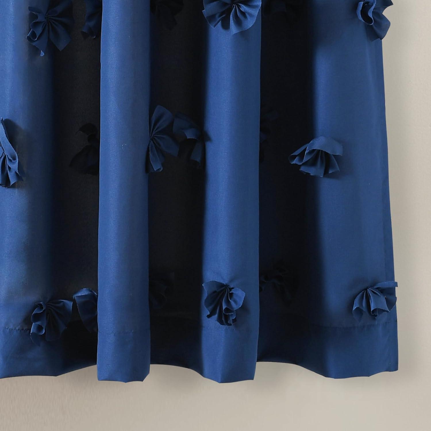 Lush Decor Riley Polyester Semi Sheer Curtain Single Panel