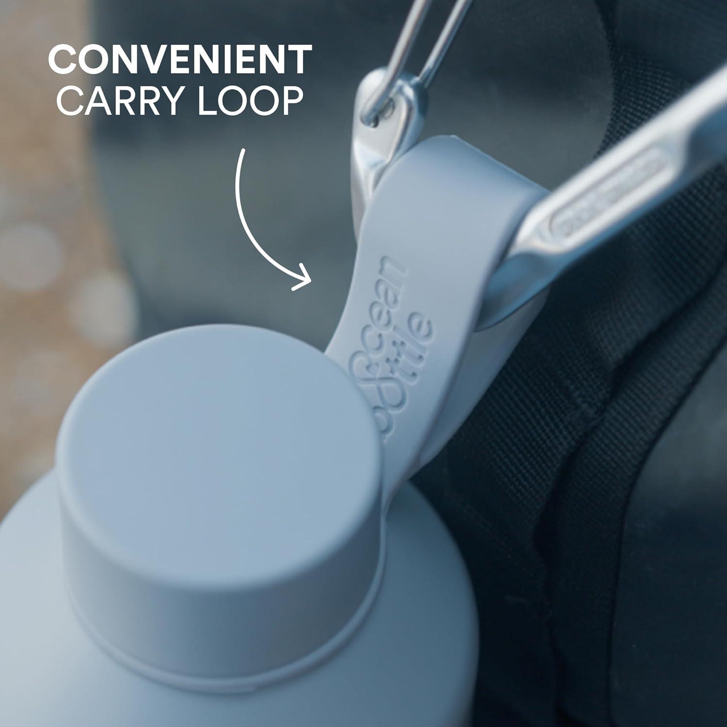 Ocean Blue 34 oz Recycled Stainless Steel Water Bottle