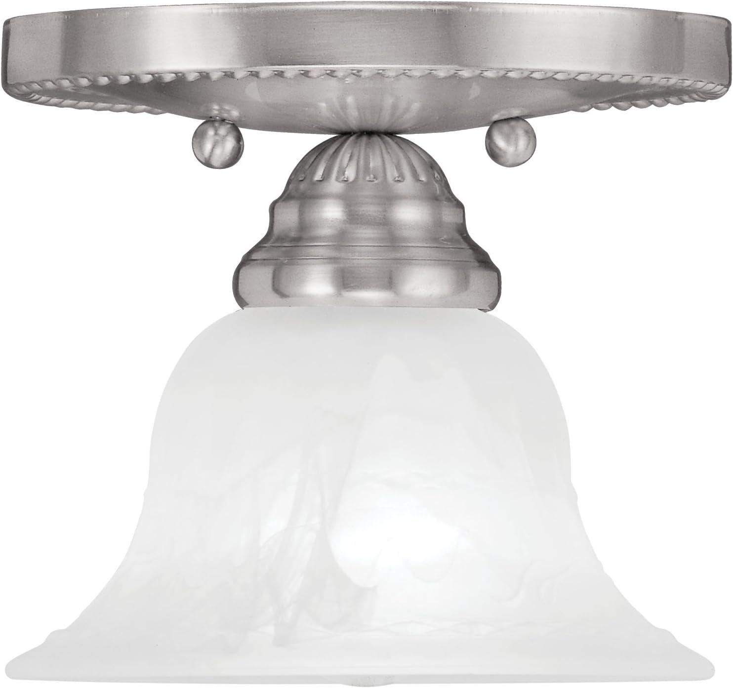 Livex Lighting Edgemont 1 - Light Flush Mount in  Brushed Nickel