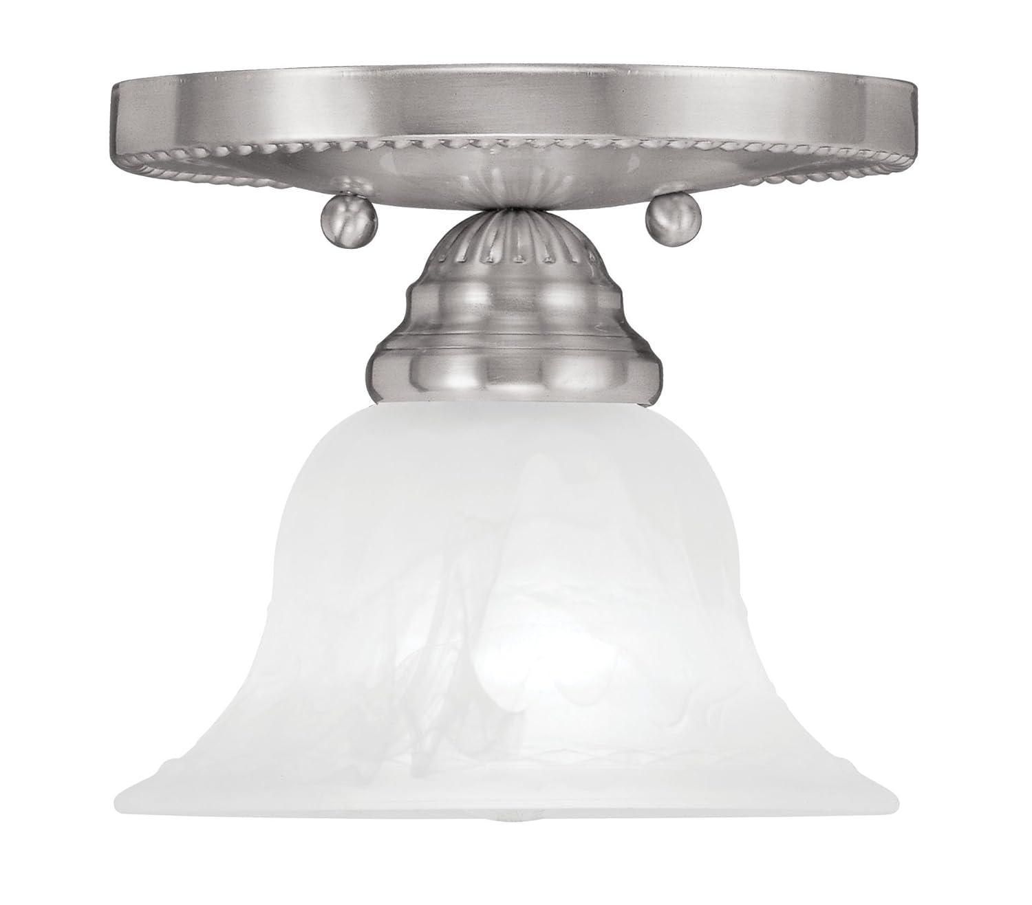Livex Lighting Edgemont 1 - Light Flush Mount in  Brushed Nickel