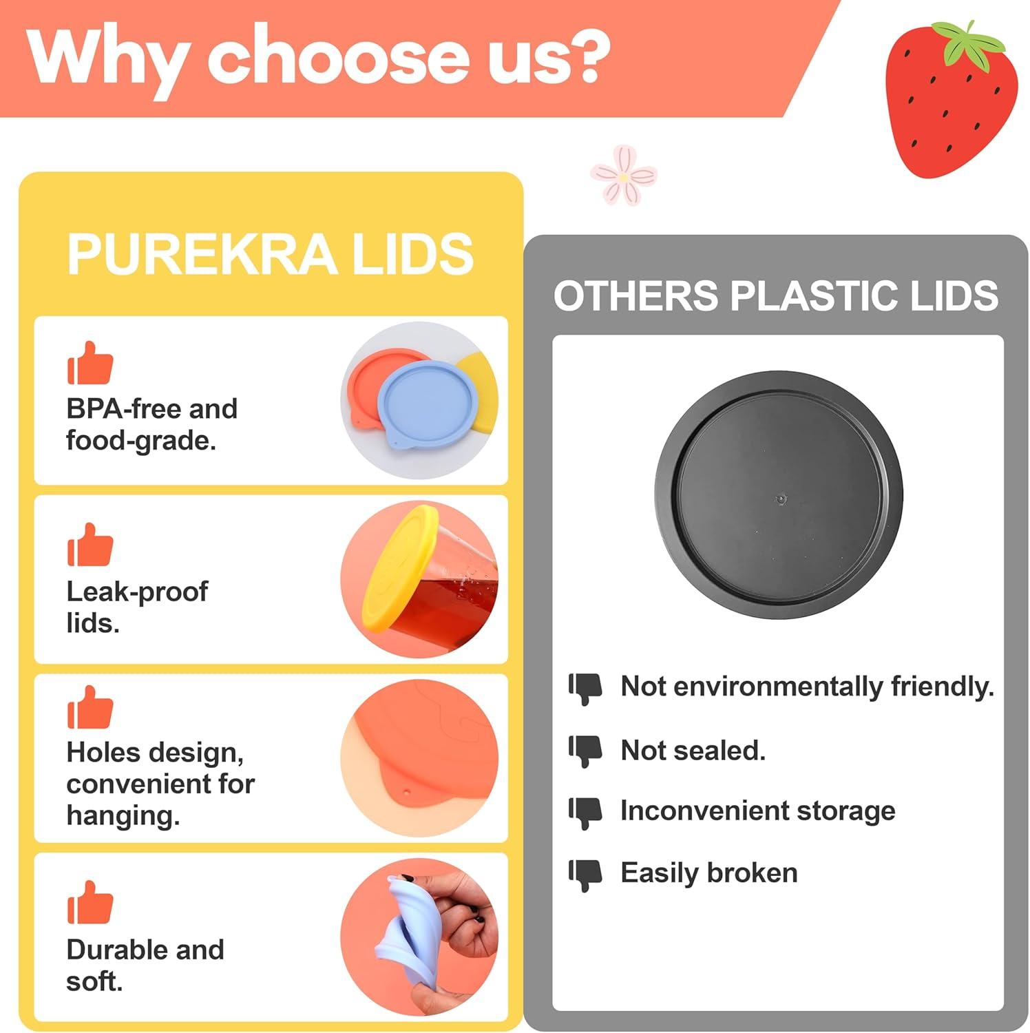 100mm Silicone Lids for Weck Jars，6 Pack Reusable Silicone Covers Replacement Lids for Weck Jars, Microwave & Dishwasher Safe, Fits Models 738, 739, 740, 741, 742, 743, 744, 745, 748, 974