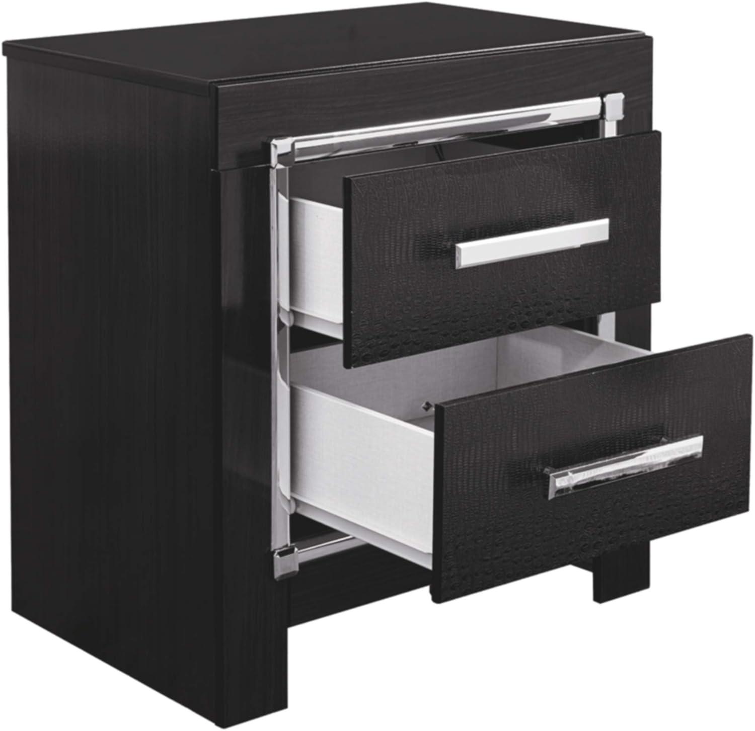 Kaydell 2 - Drawer Nightstand in Black