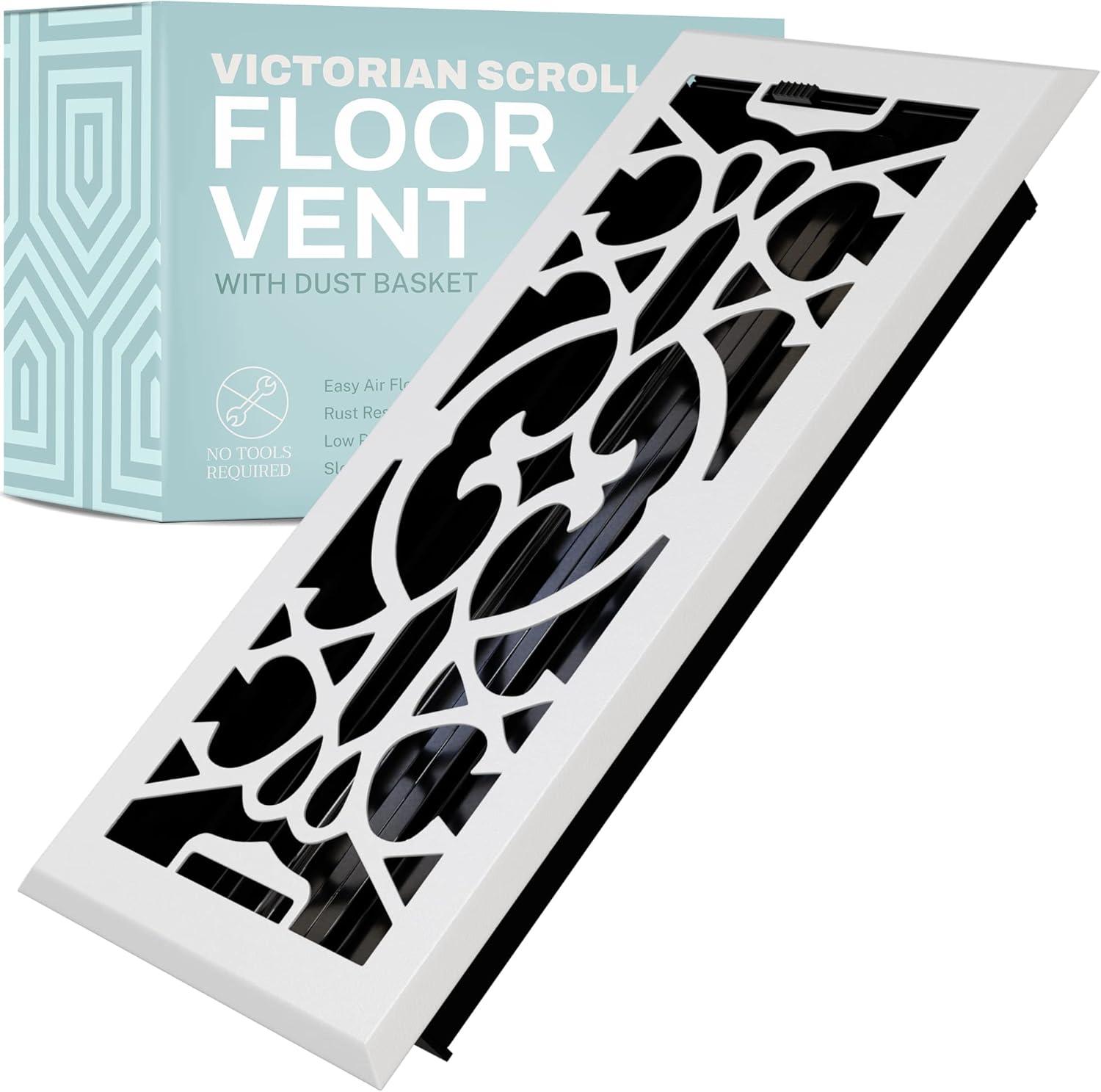 Home Intuition Victorian Floor Vent Cover Register With Mesh Net