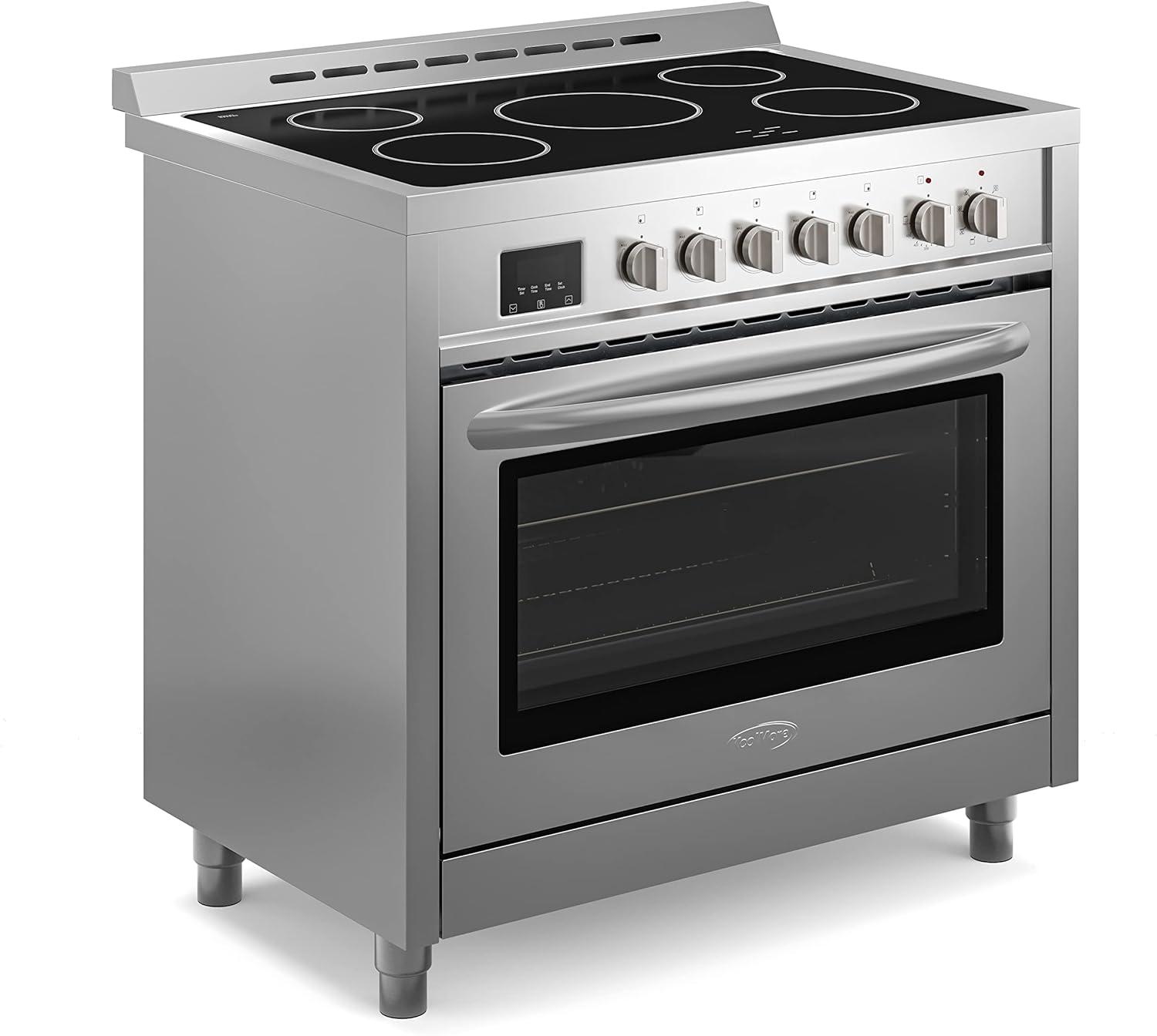 36 in. Professional Electric range Stainless Steel with Legs, 4.3 cu.ft. KM-FR36EE-SS