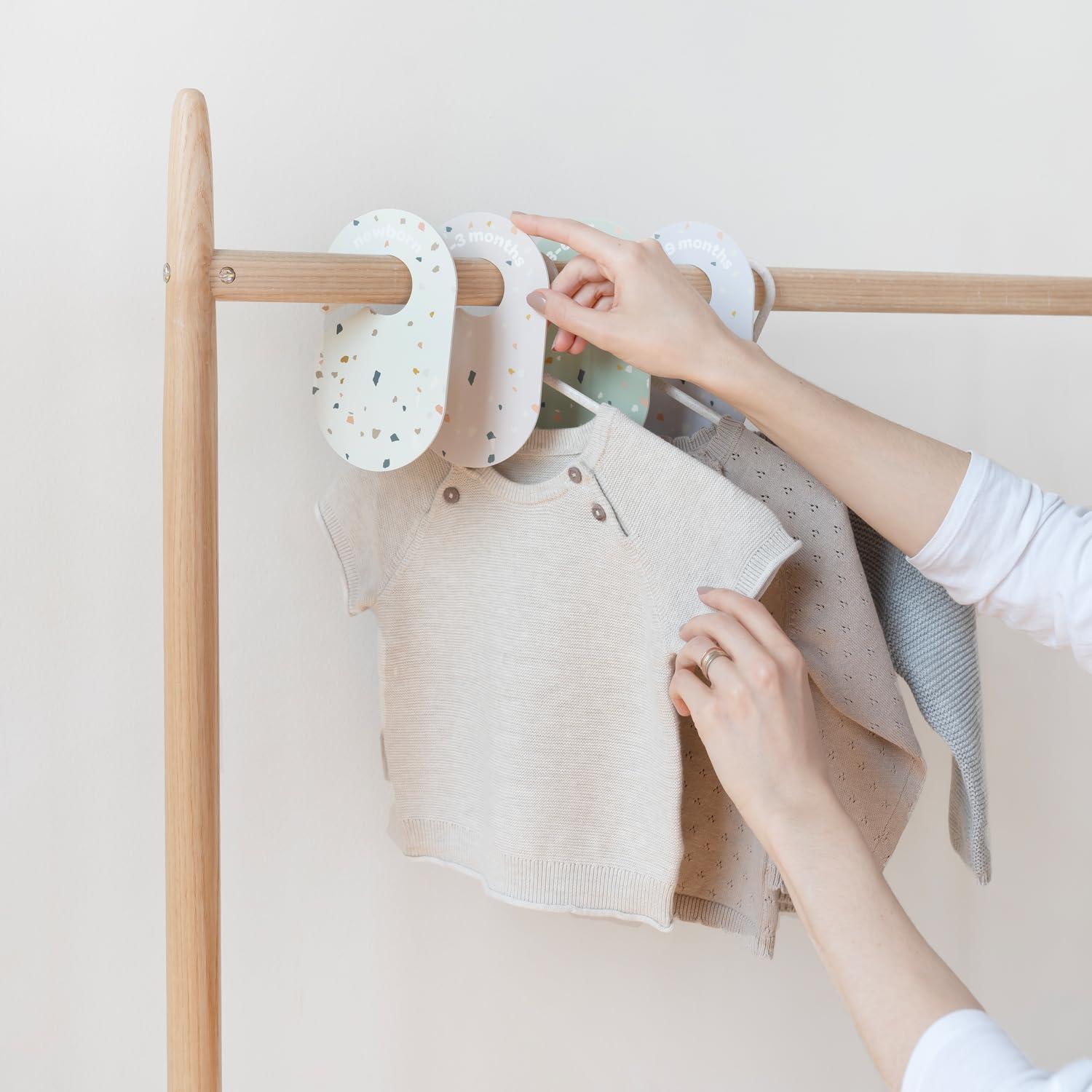 3 Sprouts 3 Sprouts Baby Closet Dividers (Newborn To 24 Months) – Pack Of 8 - Terrazzo (Set of 8)