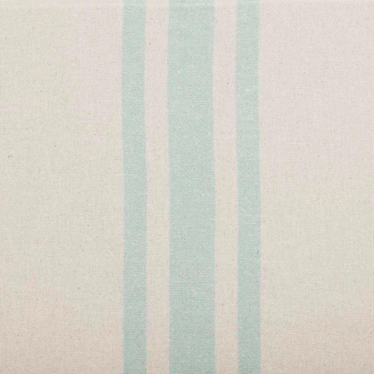 VHC Brands Grain Sack Aqua Blue Stripe Coastal Farmhouse Kitchen Curtain Valance 16x72