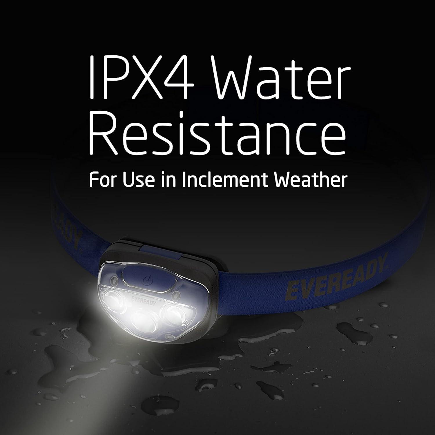 EVEREADY LED Headlamps Pro200 [5-Pack], IPX4 Water Resistant, Bright and Durable Head Lights for Camping, Hiking, Emergency Power Outage (Batteries Included)