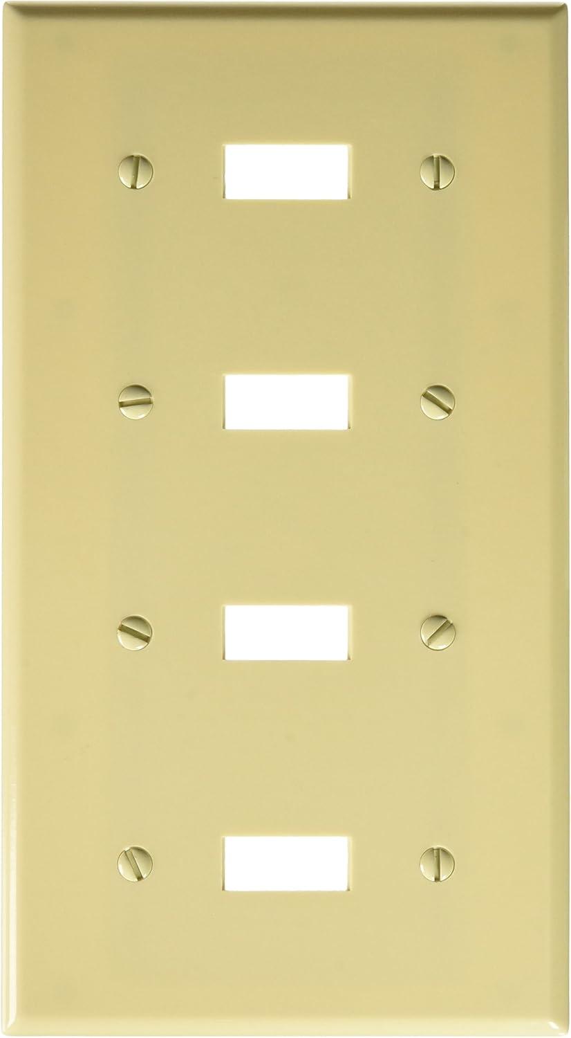 Ivory 4-Gang Standard Size Toggle Wall Plate