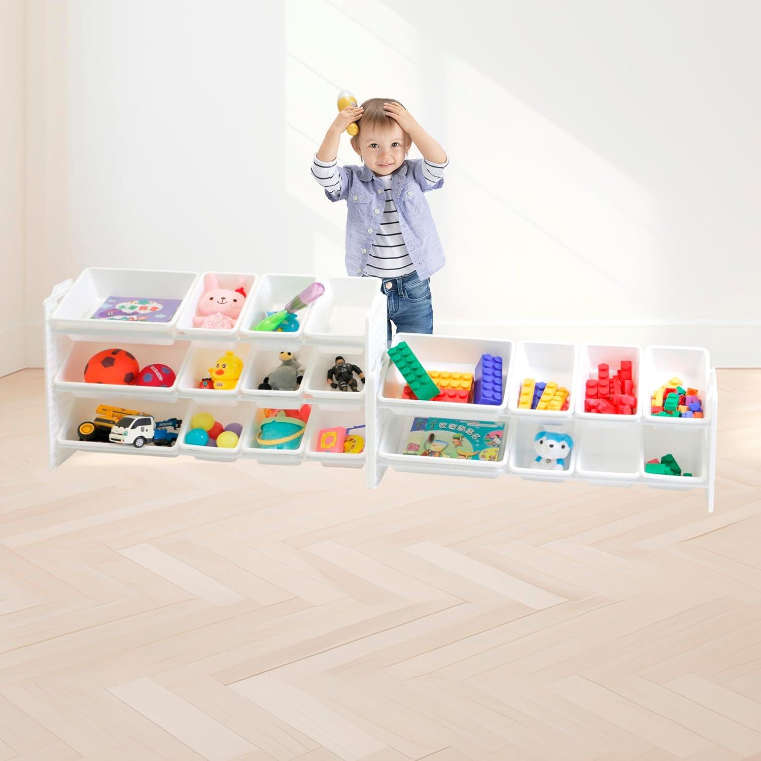 UNiPLAY 5 Tier Toy Storage Organizer with Removable Bins