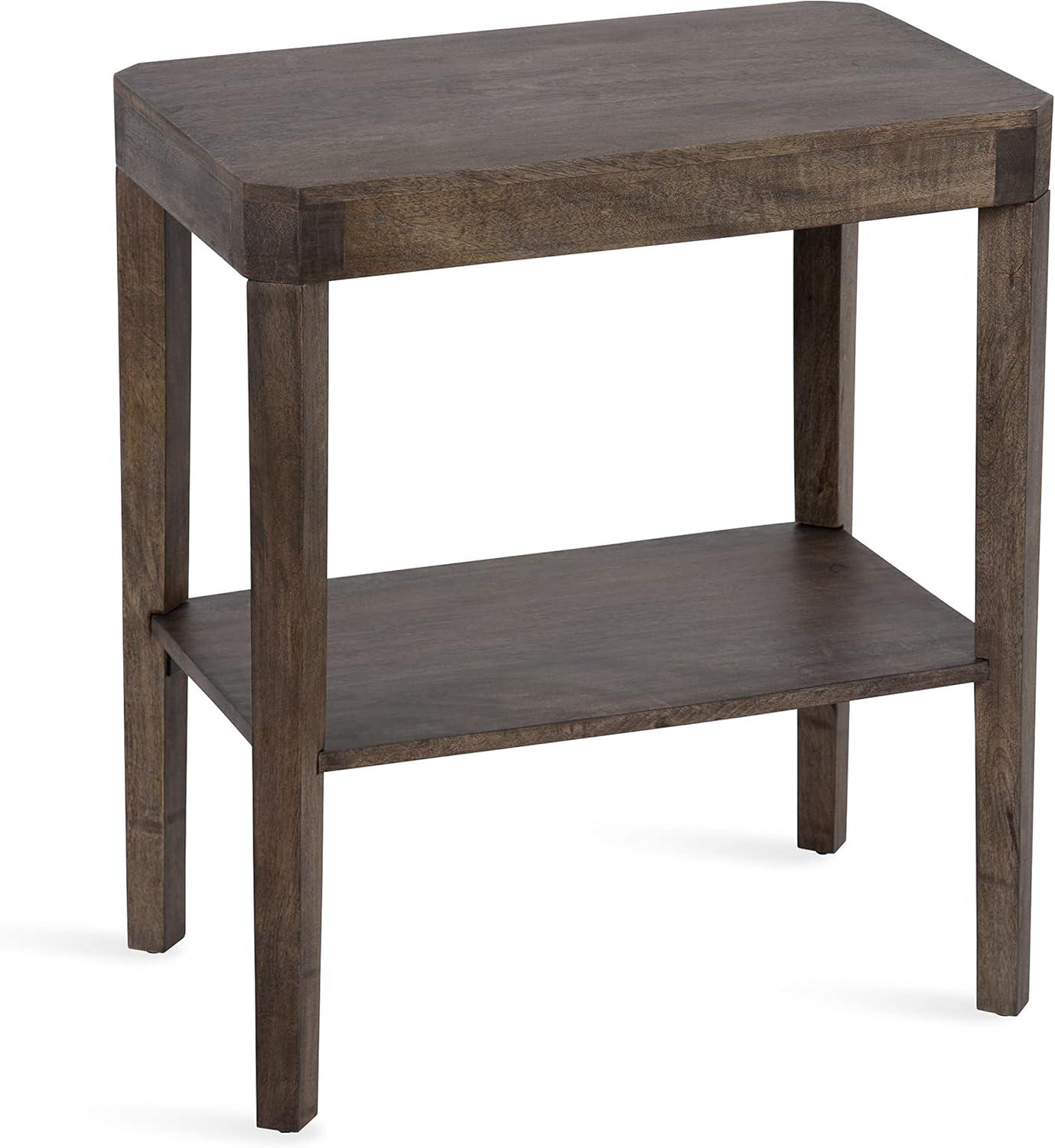 Kate and Laurel Talcott Rectangle Wood Side Table, 22x14x26, Gray