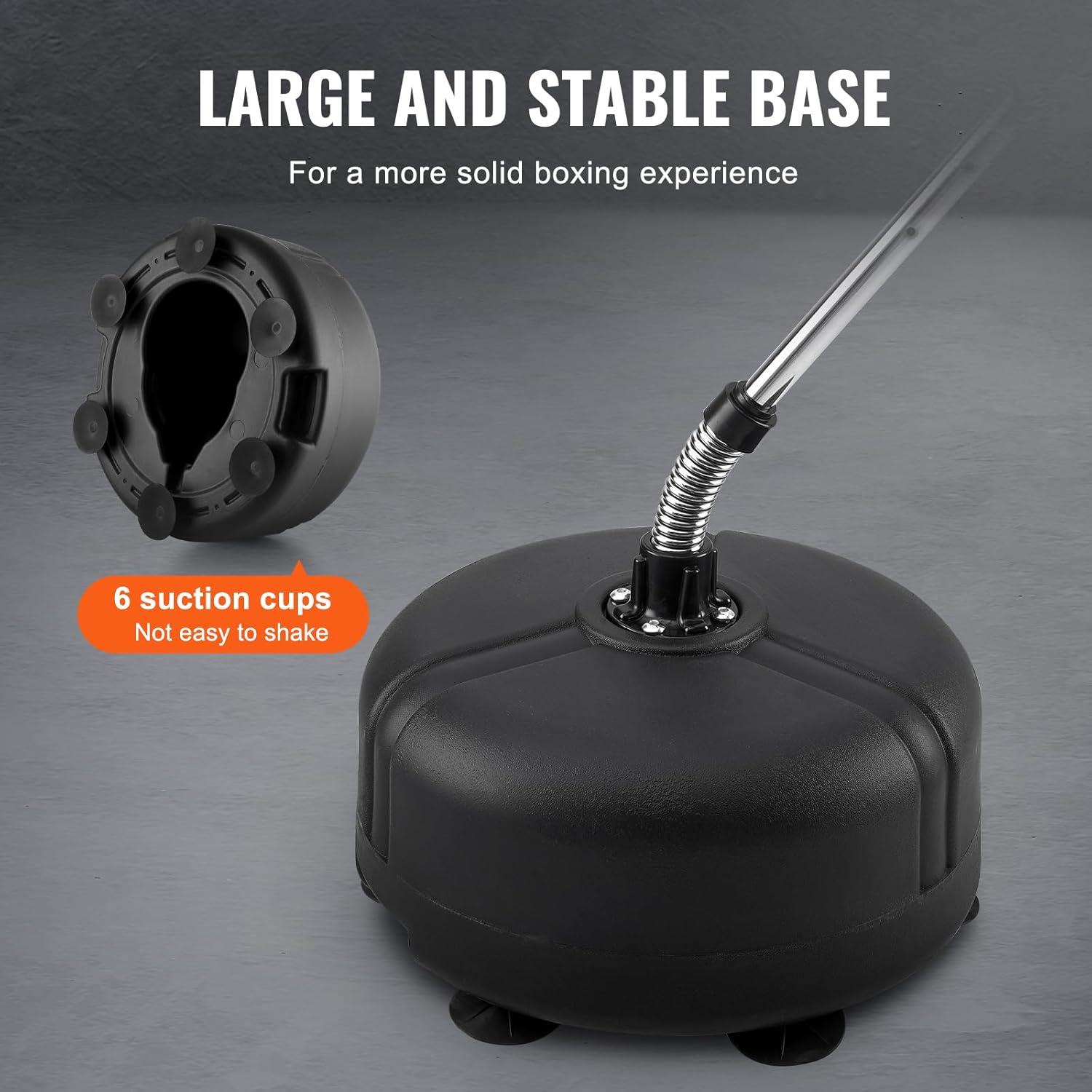 Adjustable Black PVC Leather Reflex Boxing Bag with Suction Cup Base