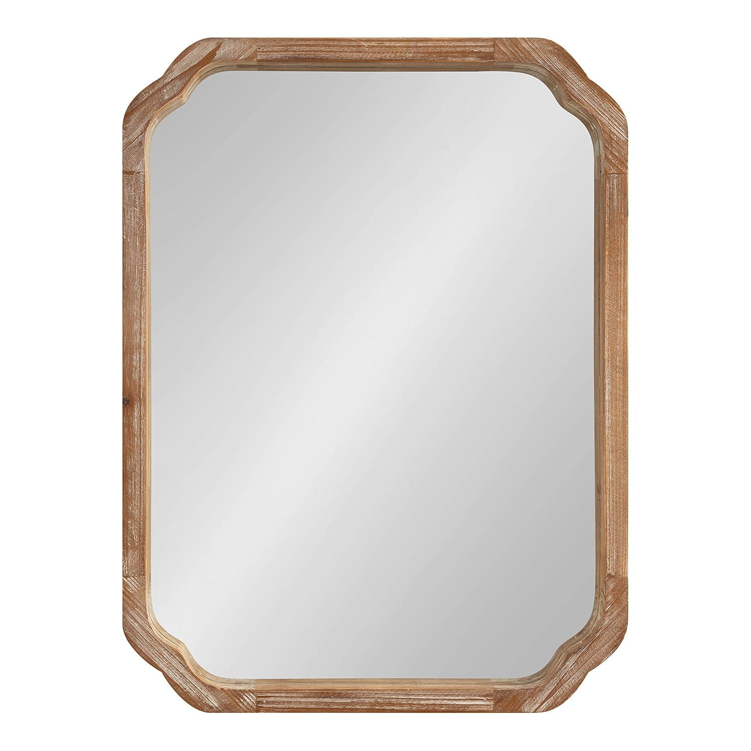Kate & Laurel All Things Decor 18"x24" Marston Farmhouse Wall Mirror: Solid Wood, No Assembly Required