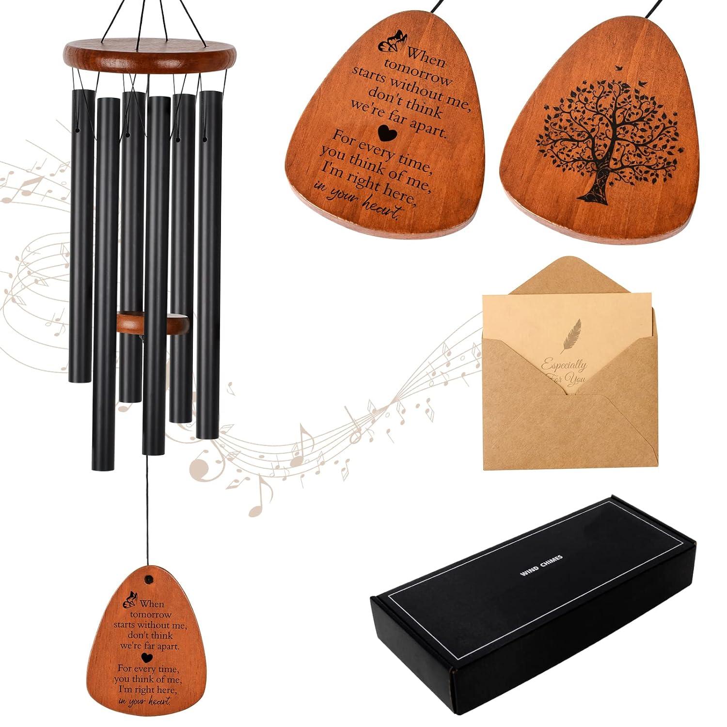 Sympathy Gifts for Loss of Loved One 32" Memorial Wind Chimes for Loss of Loved One Bereavement Condolence Gifts Sympathy Windchimes Memory Wind Chime with Memorial Card