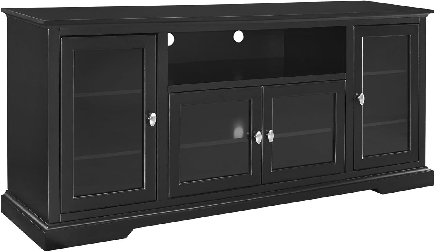 Walker Edison Contemporary Tall TV Stand for TVs up to 78", Black