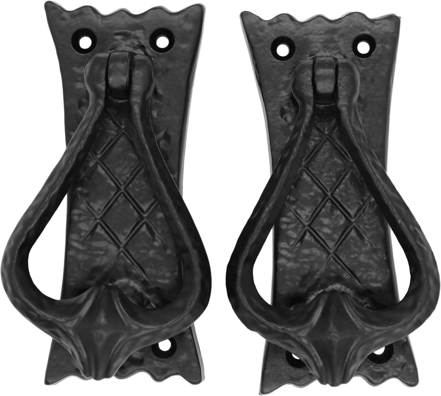 Mystic Colonial Hardware Bedroom Door Knocker Antique Black Ironmongery - True Solid CAST Iron - 4.7 inches