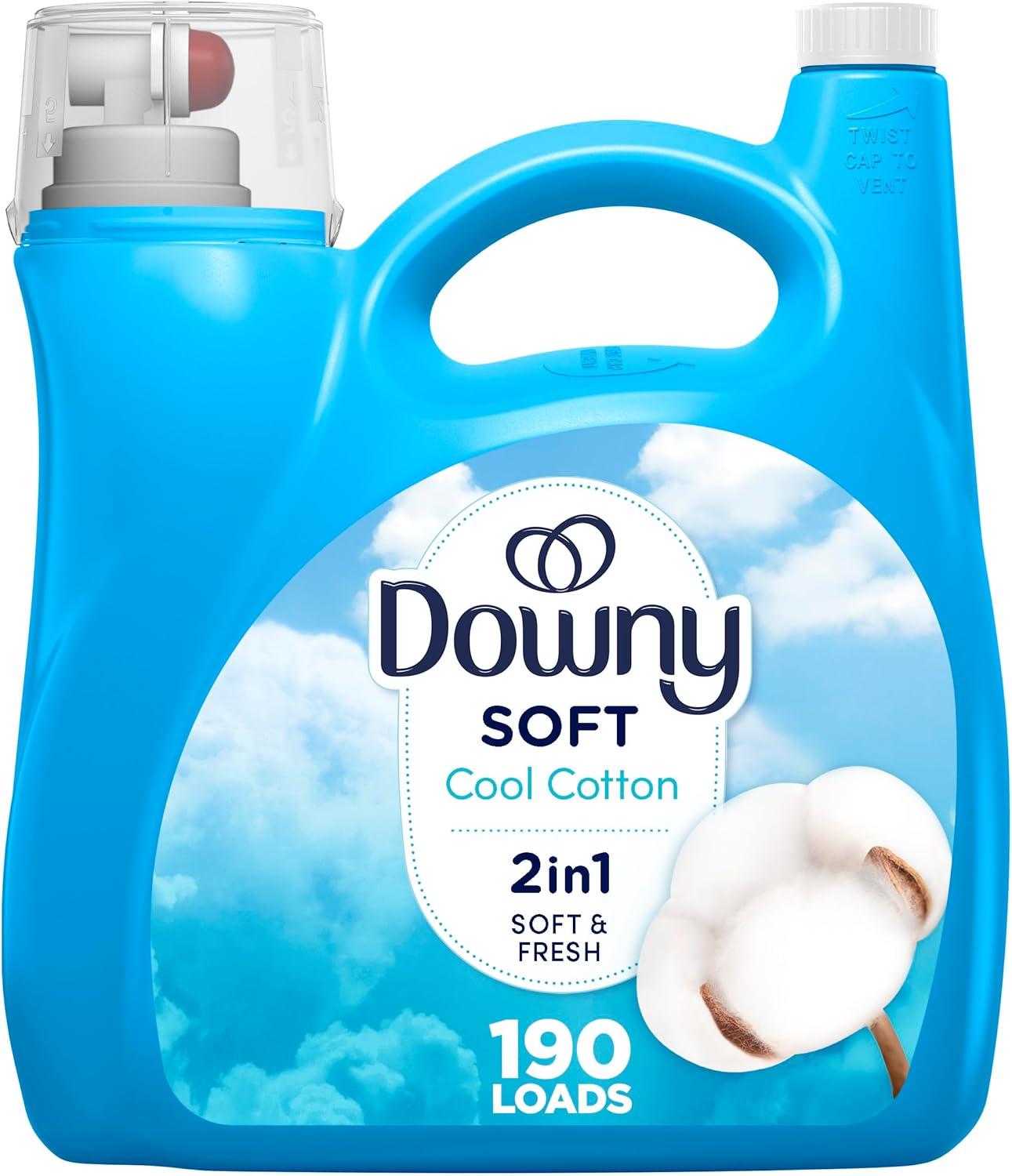 Downy Ultra Cool Cotton Liquid Fabric Softener, 140 fl oz