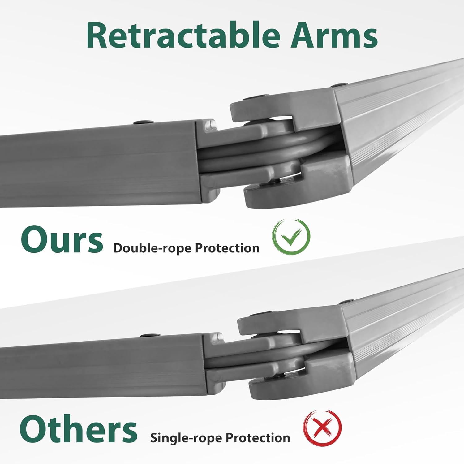 Macrout Patio Awning 12x8 Feet Sunshade Canopy for Manual Retractable Awnings, 4664 (Dark Grey)