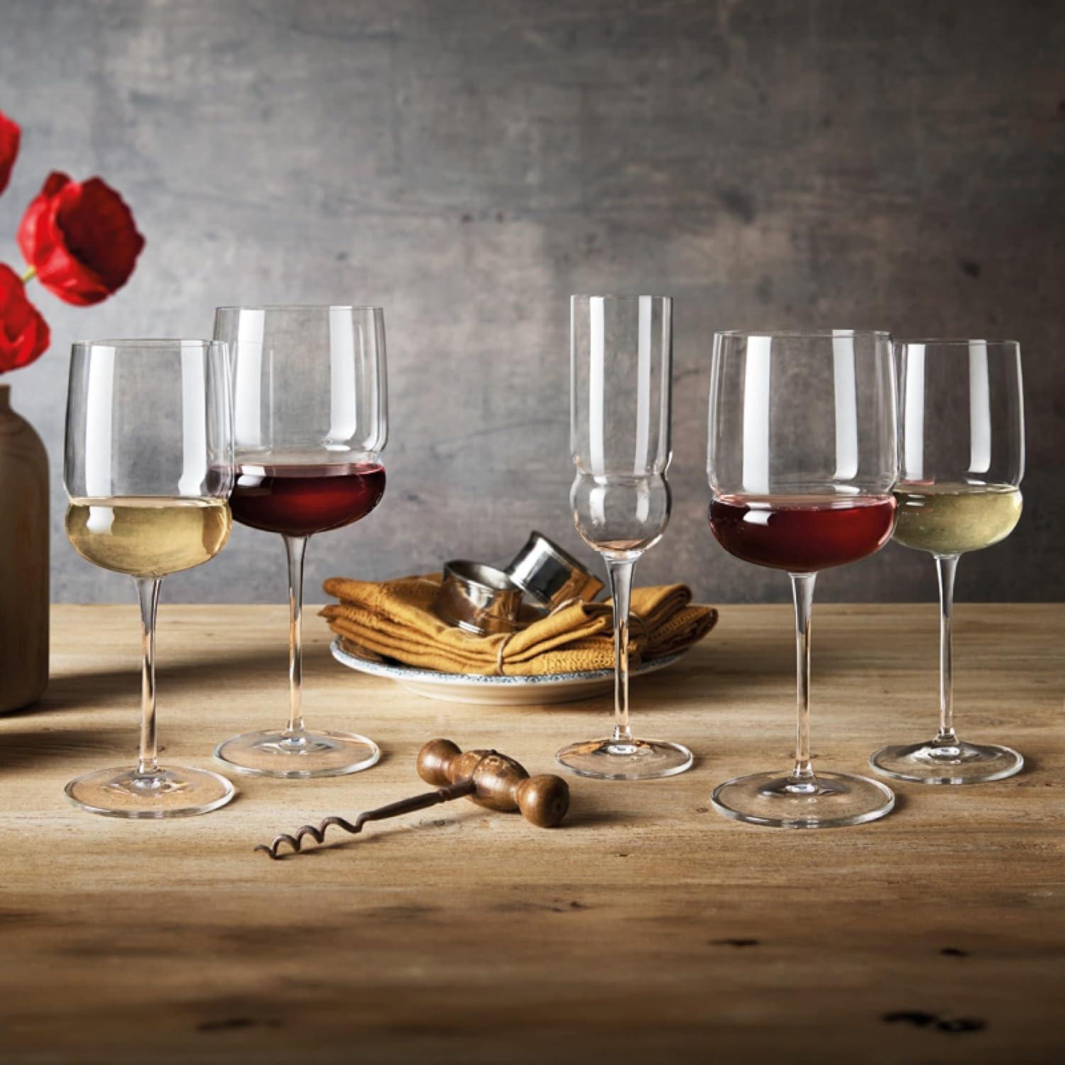 Luigi Bormioli Grandioso Chardonnay 15.25 oz. Wineglass, Set of 4, Titanium Reinforced Stem, Made of SON-hyx Crystal, Made in Italy