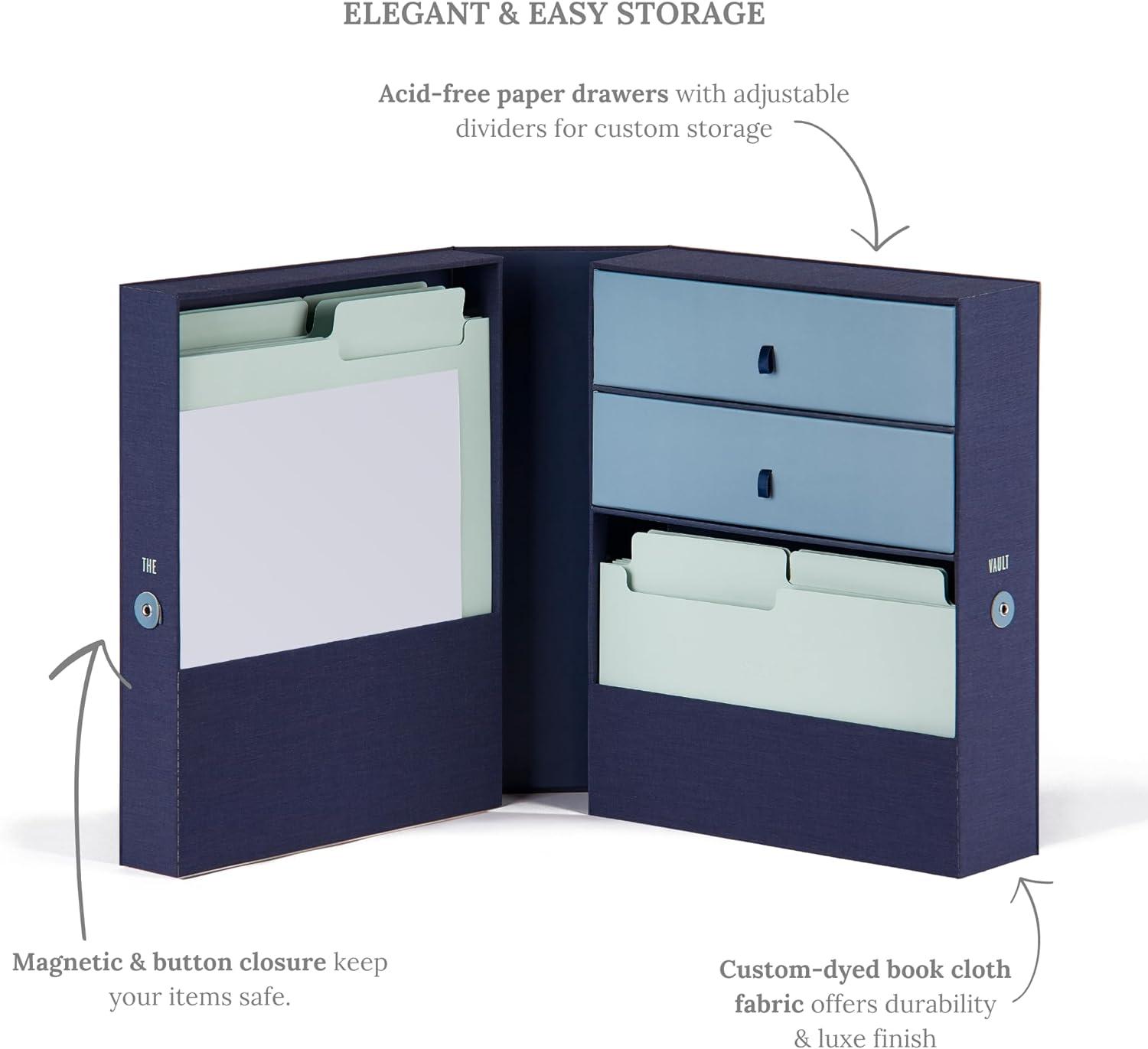 The Vault All-in-One Blue Desk Organizer