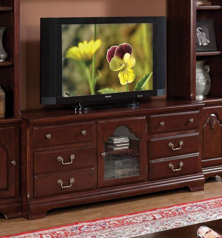 Acme Furniture Hercules TV Stand for TVs up to 59" Cherry Finish