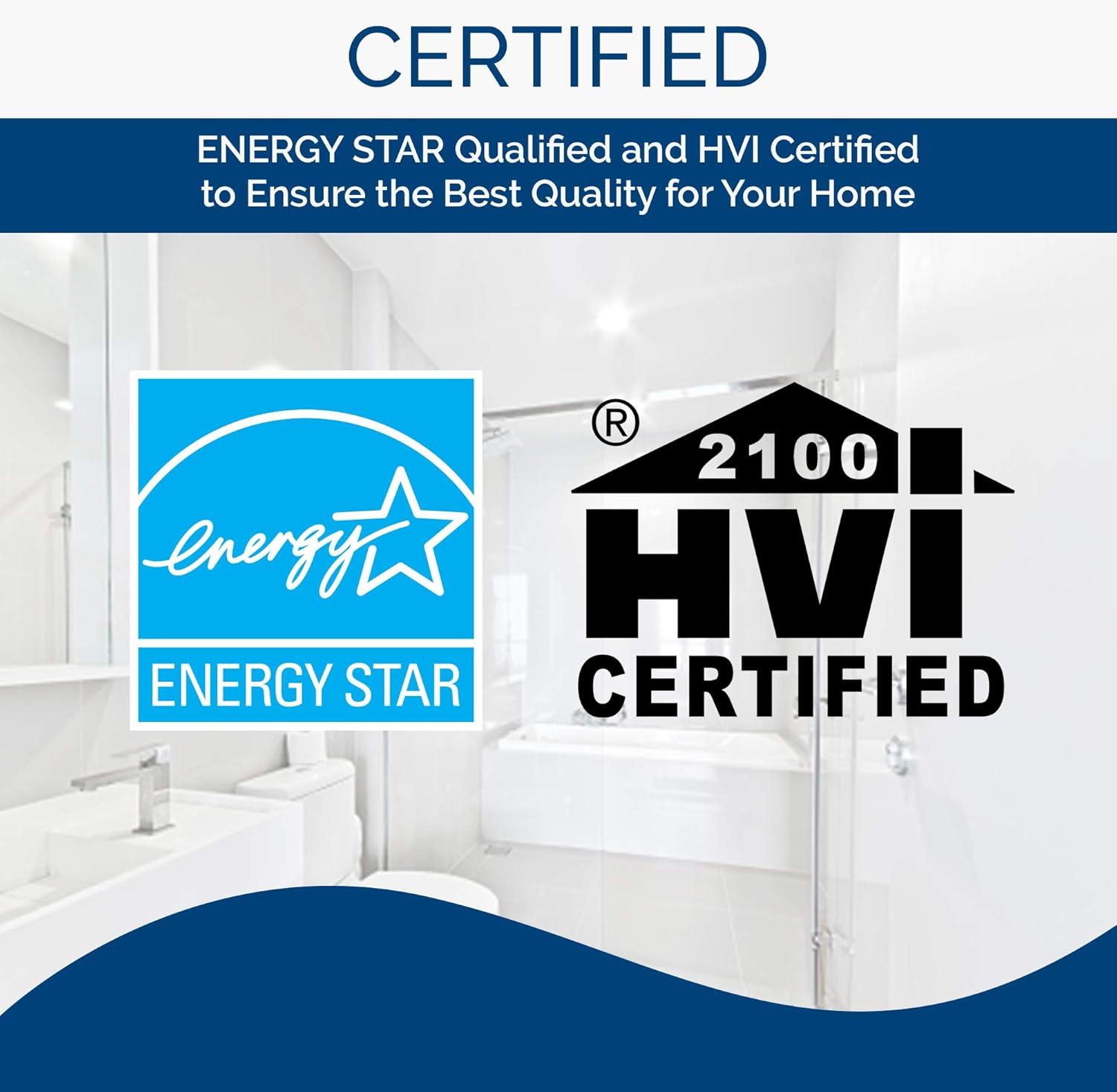 80 CFM Energy Star Certified Bathroom Fan