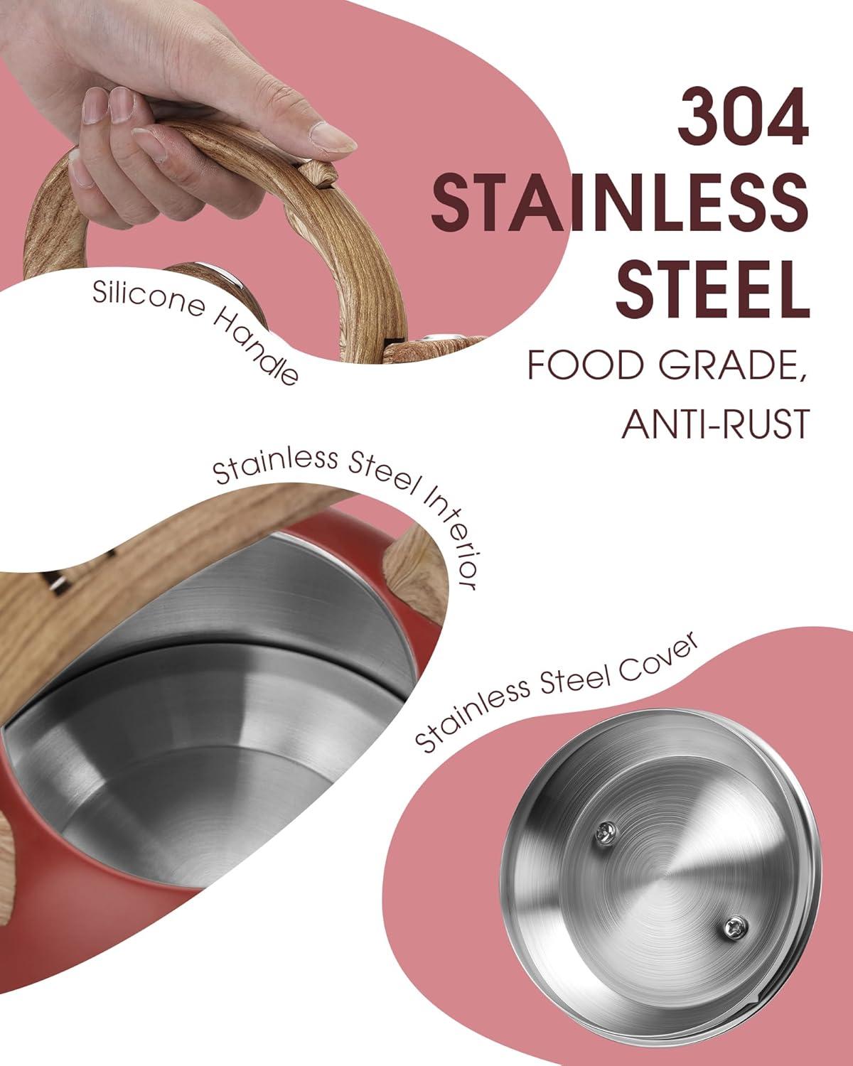 LUXESIT LUXESIT 2.64 Quarts Stainless Steel Whistling Stovetop Tea Kettle