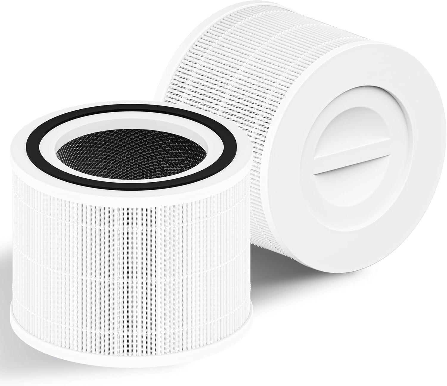 2-Pack Core 300 Replacement Filter for LEVOIT Core 300 and Core 300S Air Purifier, H13 True HEPA Filter and Activated Carbon, Replace Core 300-RF