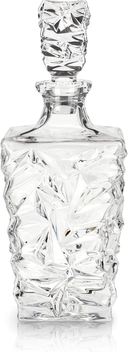 Viski Angled Wine Decanter Glass, Crystal