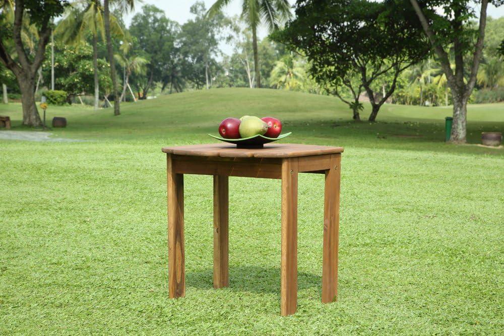 Acorn Finish Acacia Wood Adirondack Outdoor End Table