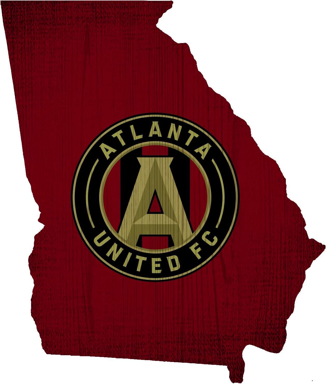 Atlanta United FC Red Wood Wall Mount Logo Sign