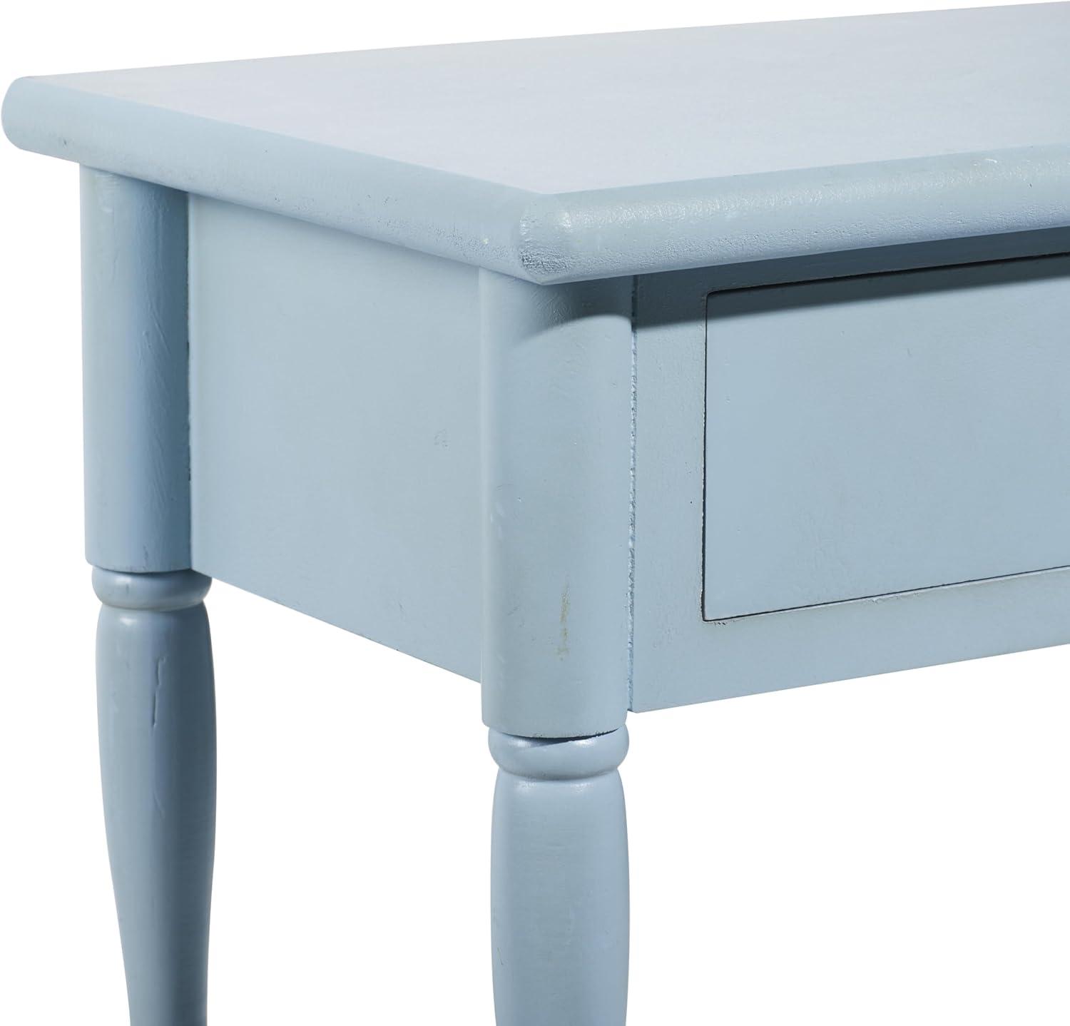 Wood Traditional Accent Table Gray/Blue - Olivia & May