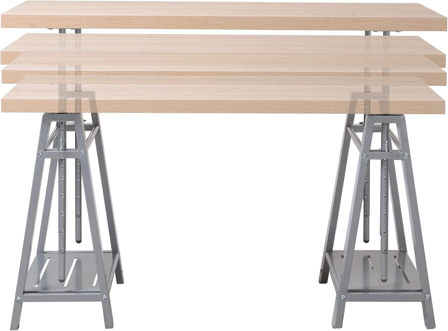 Williston Forge Cayuga Adjustable Solid Wood Top Standing Desk