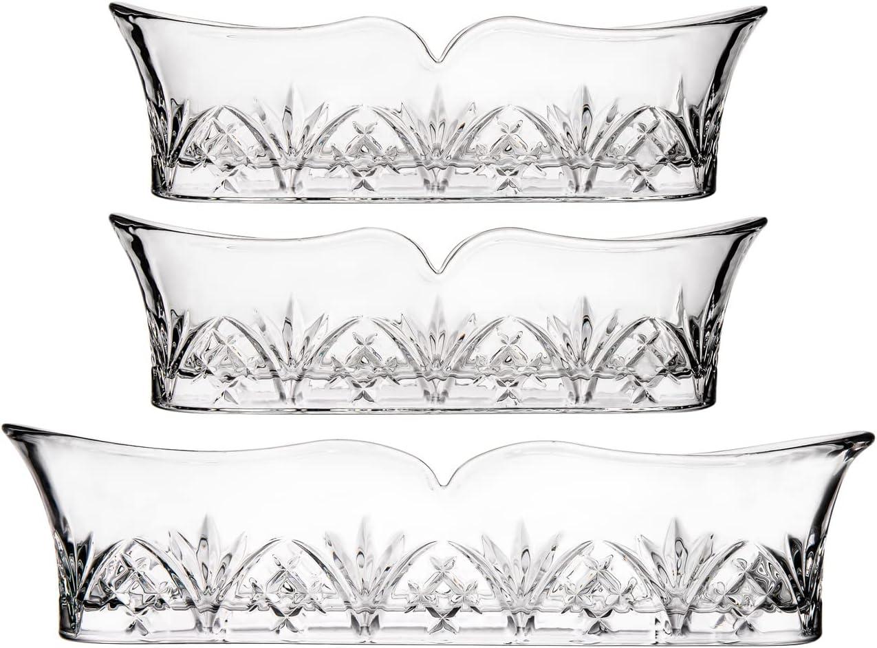 Godinger Silver Art Co Dublin Crystal 3 Piece Flatware Caddy Set (Set of 3)