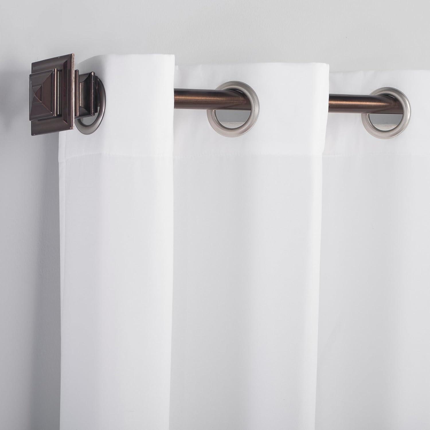 96"x40" Lindstrom Textured Draft Shield Fleece Insulated Energy Saving Grommet Top Room Darkening Curtain Panel White - No. 918