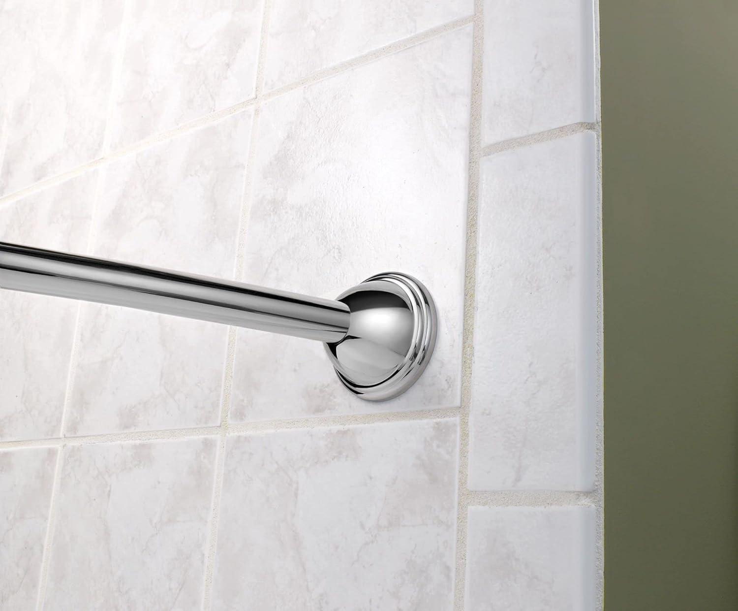 Moen Adjustable Curved Shower Rod 72 " X 72 " Chrome Finish