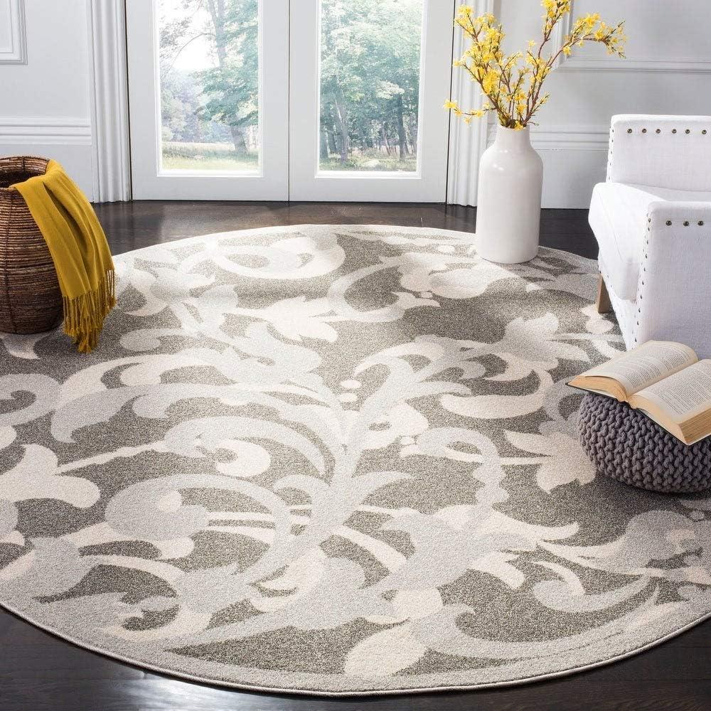 SAFAVIEH Amherst Millard Floral Area Rug, Ivory/Navy, 8' x 10'