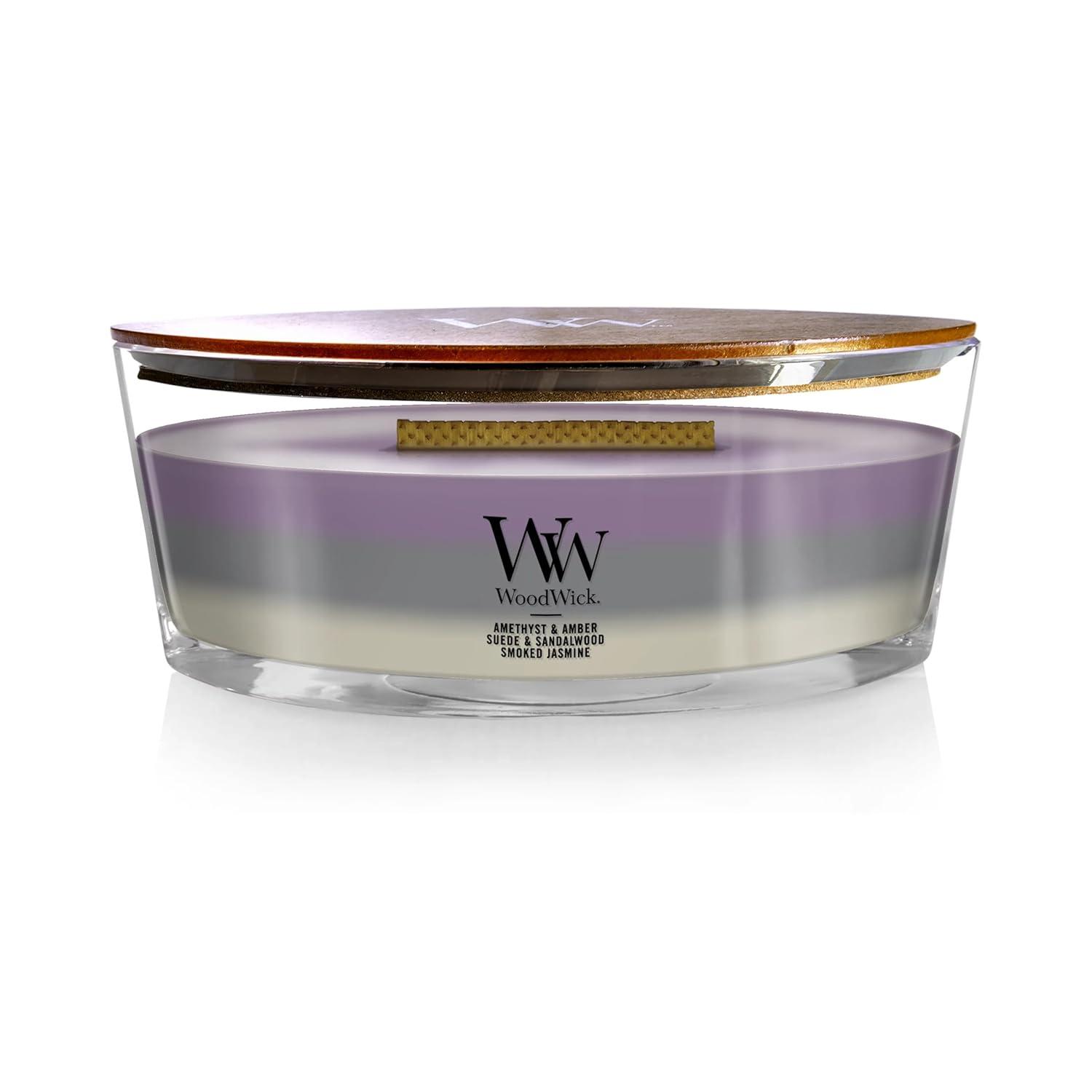 WoodWick Ellipse Trilogy Scented Candle, Amethyst Sky, 16 oz