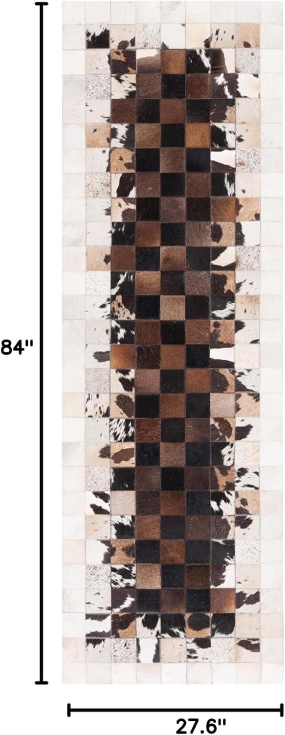 Studio Leather STL215 Hand Woven Runner Rug - Ivory/Dark Brown - 2'3"x7' - Safavieh.