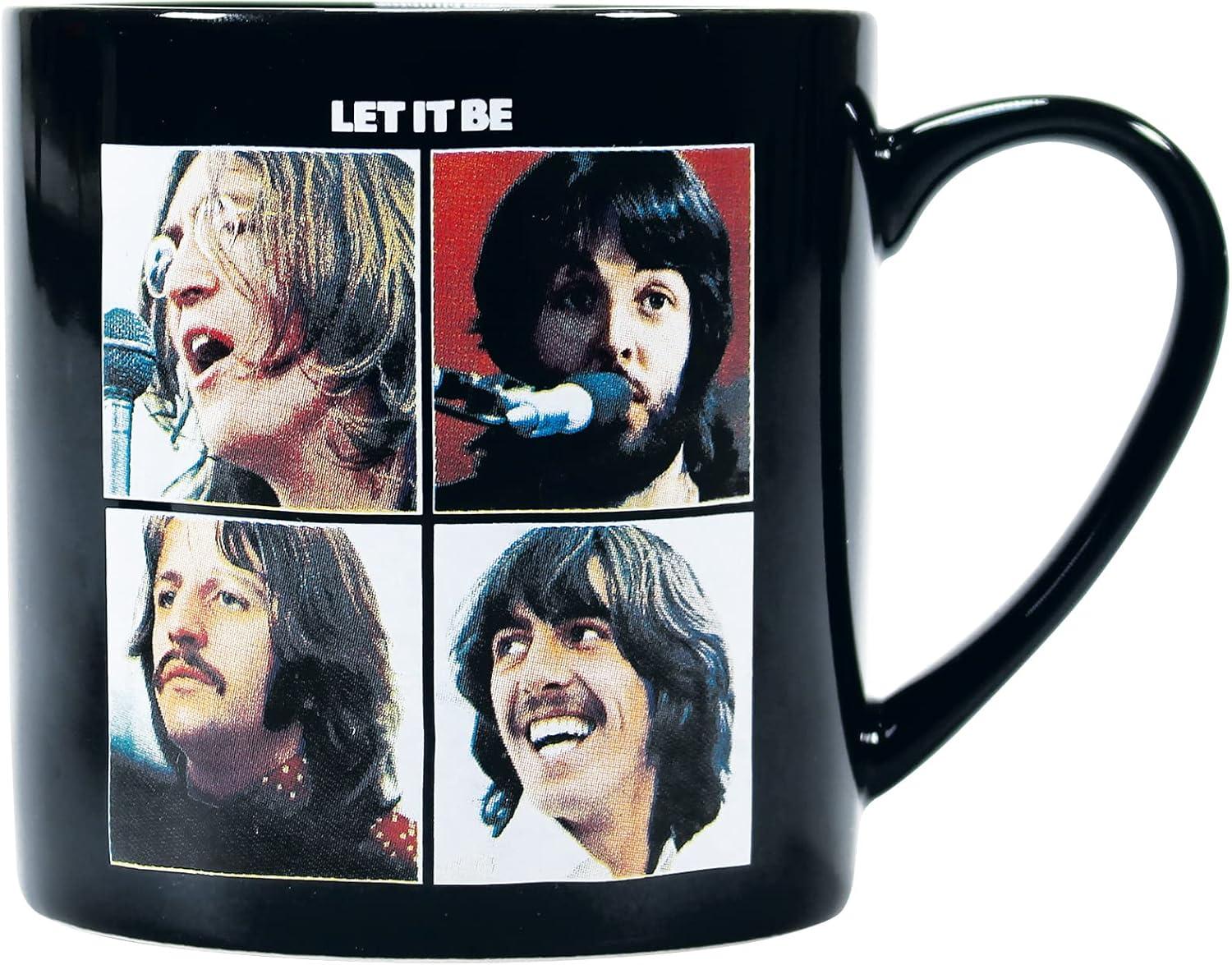 The Beatles Let It Be Black Ceramic Mug