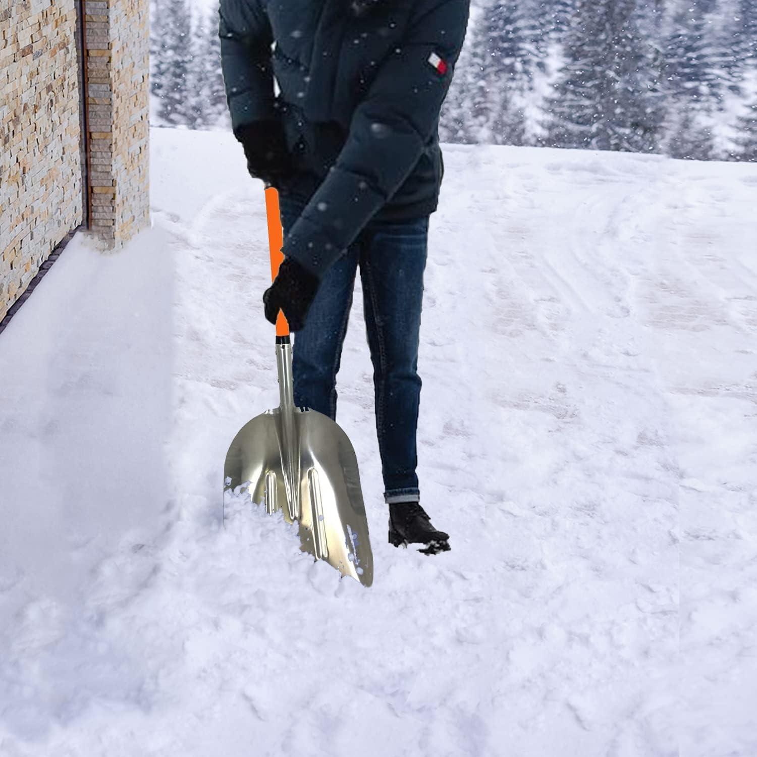 Ashmanonline Aluminium 48 Inch Snow Shovel with Large Head and Durable Handle (2 Pack)
