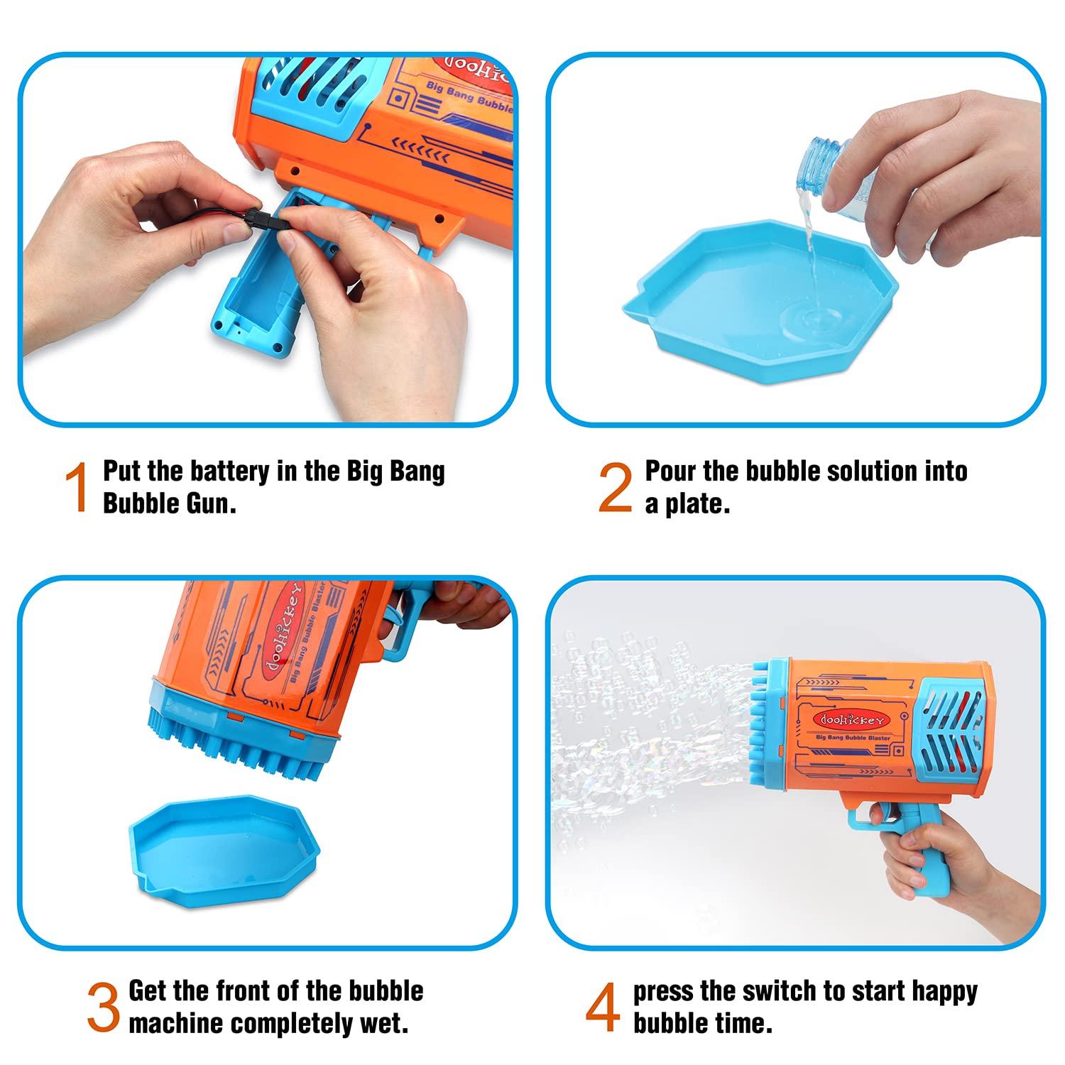 Rechargeable Big Bang Bubble Blaster