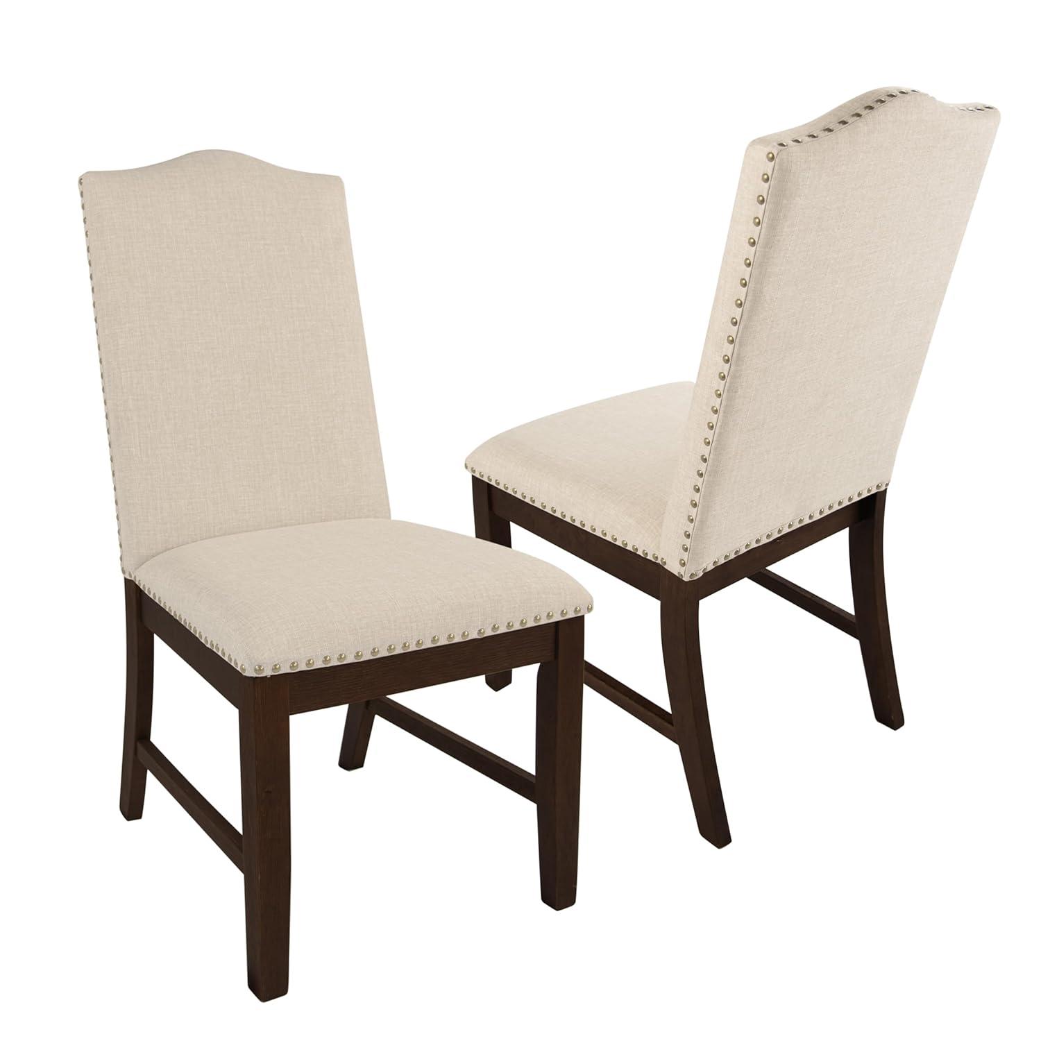 Set of 2 Parson Dining Chair Blue Geometric - HomePop: Cotton Upholstery, Foam Filled, Hardwood Frame