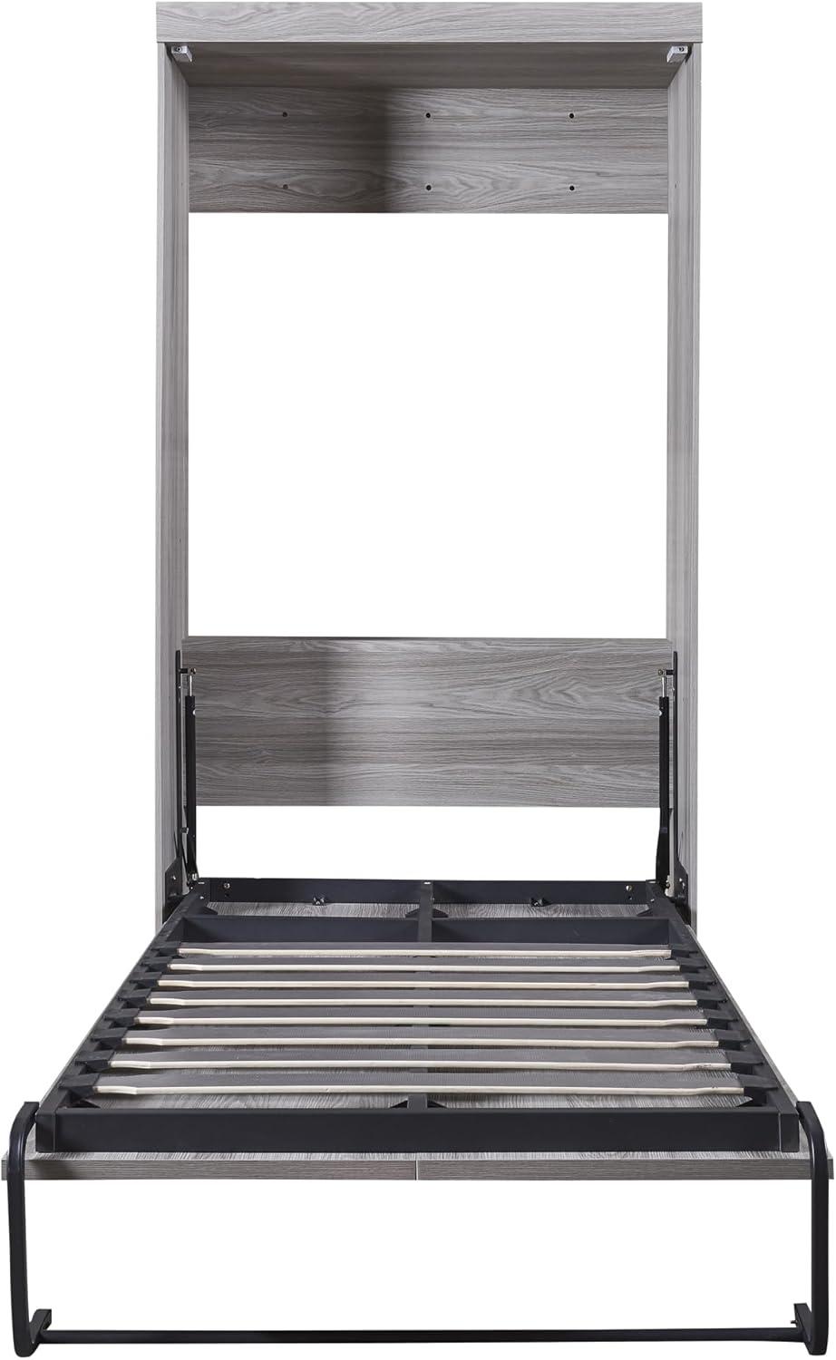 Harper & Bright Designs Twin Size Murphy Bed, can be Folded into a Cabinet, Gray