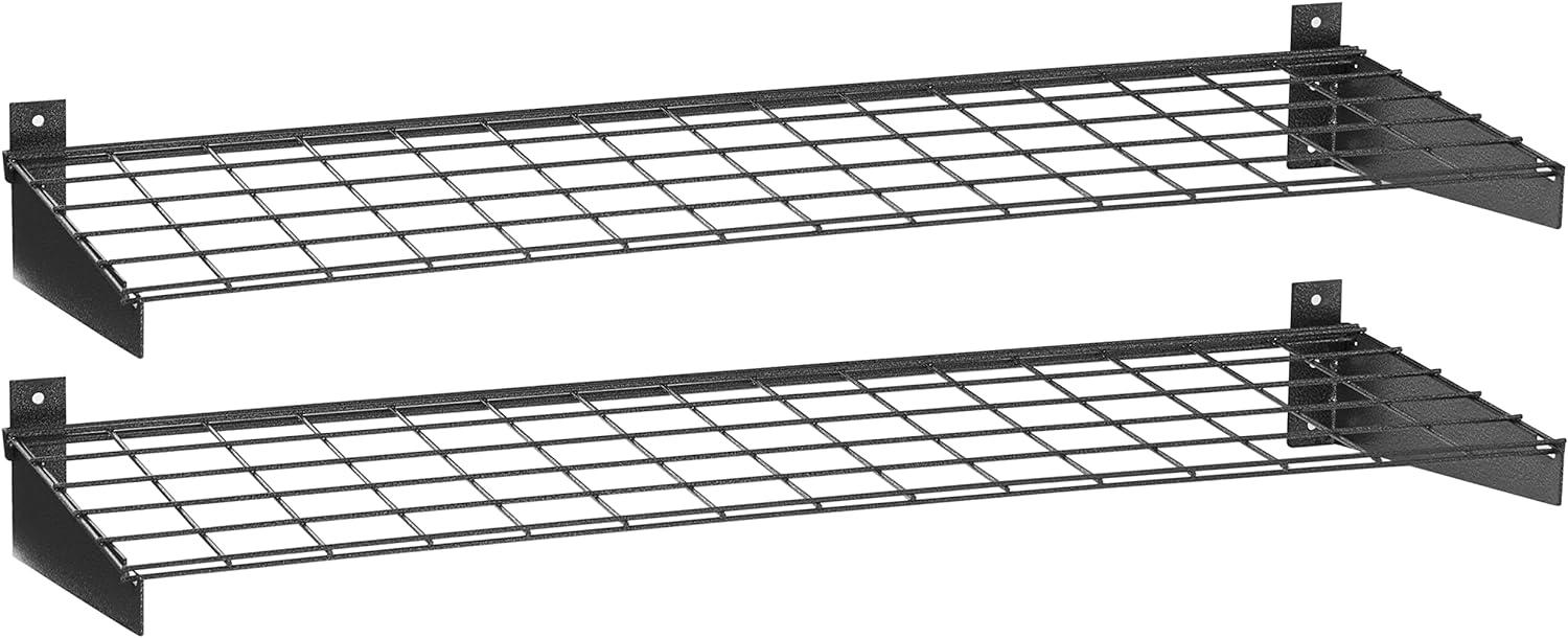 HyLoft 45 in. x 15 in. Steel Wire Garage Wall Shelf Storage System in Hammertone - 2 pack