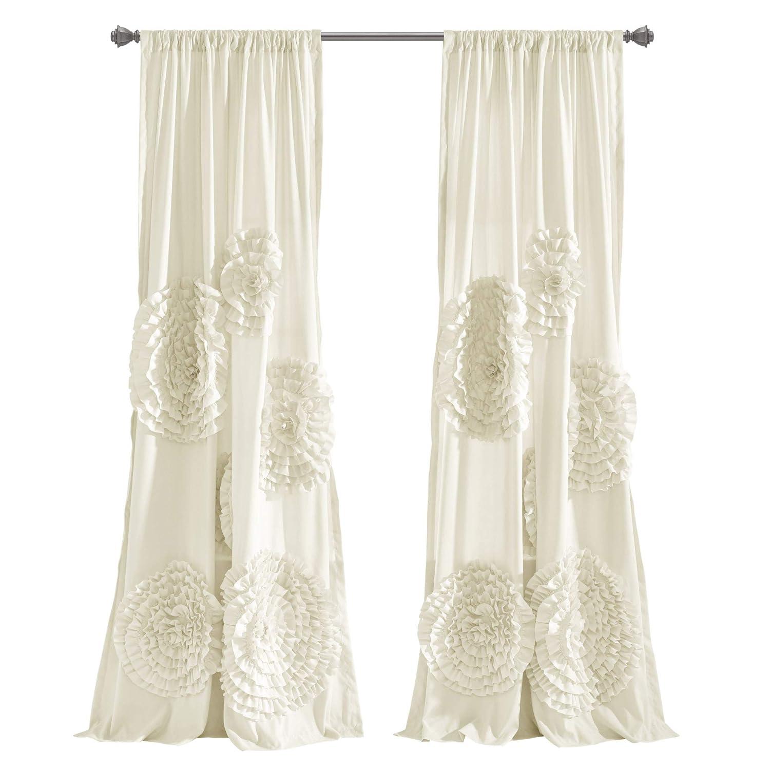 Lush Decor Synthetic Semi Sheer Single Curtain Panel Single Panel