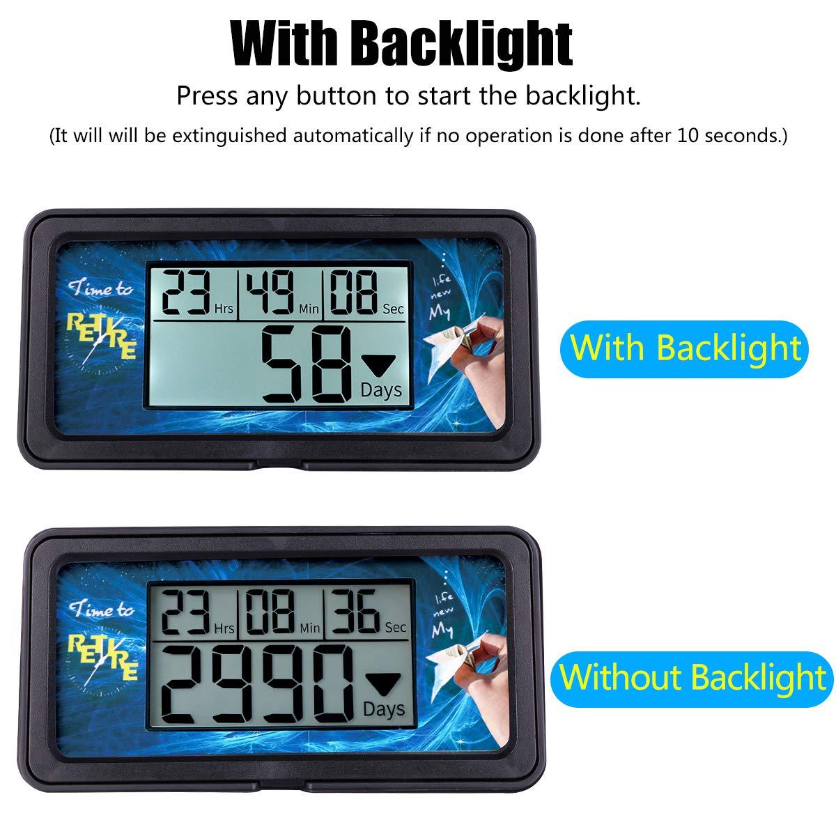 AIMILAR Digital Countdown Timer - 9999 Days Countdown with Backlight for Retirement, Wedding, Vacation, Christmas, New Baby, Classroom, Lab, Kitchen, Cooking